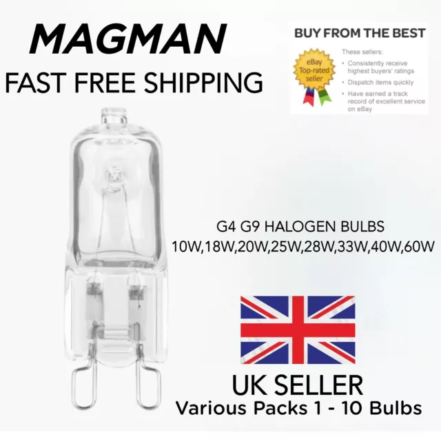 G4 G9 Halogen Bulb Capsule 10W 18W 20W 25W 28W 33W 40W 60W Lamp Light  220v 12v