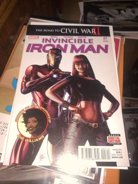 INVINCIBLE IRON MAN #7 3rd Printing 1st App. Riri Williams 2016 Marvel ComicsNM+