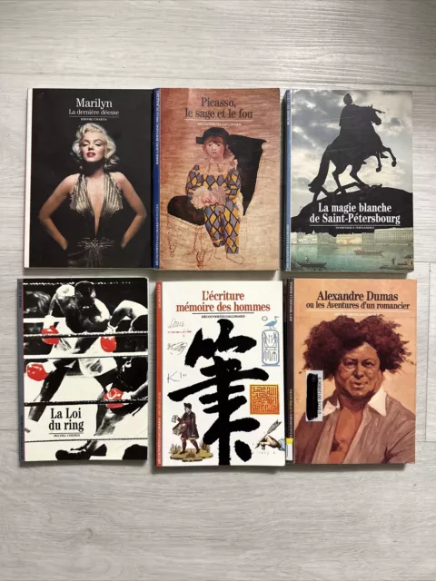 Découvertes Gallimard :Lot 5 Vol.  A. Dumas / Picasso / Marilyn / écriture....