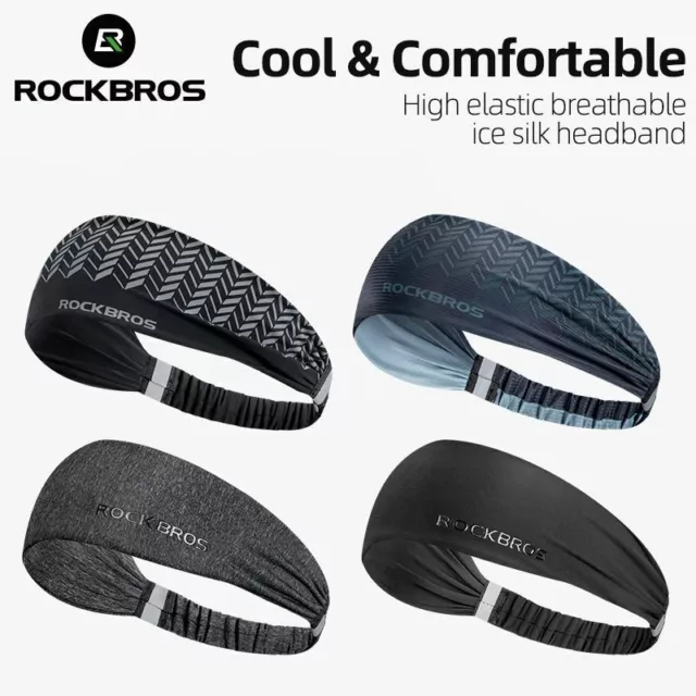 RockBros Sports Headband Hairband Ice Silk Training Sweatband  Run Headband
