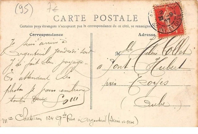 95 . n° 101344 .argenteuil .rue de st germain . 2