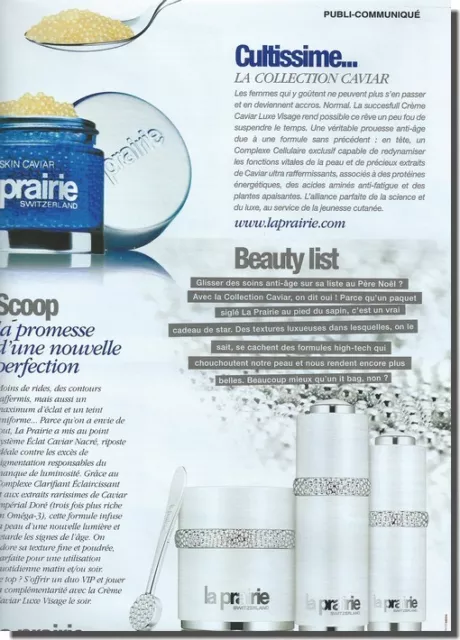 Publicité Advertising 2010 - La Prairie Caviar    (Advertising paper)