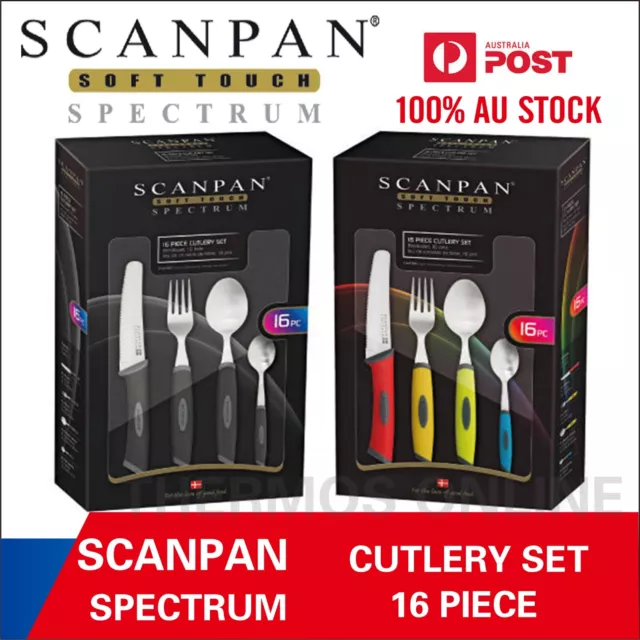 Scanpan Spectrum Cutlery 16 Pieces Set - Colorful / Black