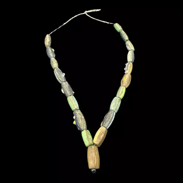 Very beautiful ancient Roman glass rare necklace