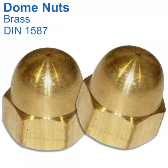 Dome Nuts Brass Din 1587 M3 M4 M5 M6 M8 M10 M12 M14 M16 M18 M20 M24