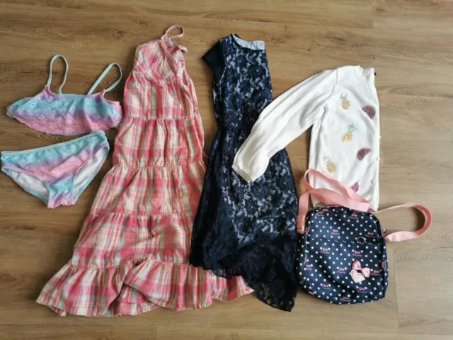 Girls Summer clothes bundle age 8-9 years  Cardigans swimming suit dress  A