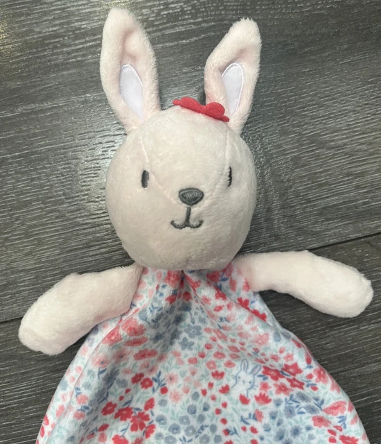 MORRISONS LITTLE NUTMEG Pink Floral Bunny Rabbit Baby Comforter Blankie