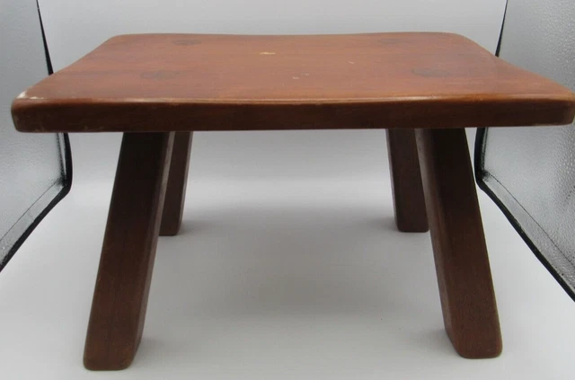 Vtg Cushman Colonial Creation Cricket Maple Foot Stool #9038 Bennington, Vermont
