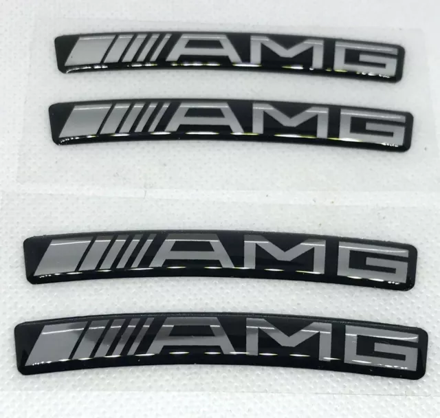 4 pegatinas Mercedes AMG para llantas de 16 a 20 pulgadas (73 x 10 mm) con...