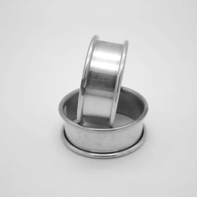 Narrow Plain Napkin Rings Pair Web Sterling Silver