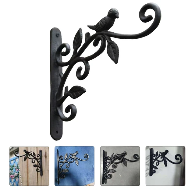 2 Crochets Mural Forgé Pour Plantes Suspensives - Support Robustes Pour Jardins, Balcons Et Décoration Extérieure
