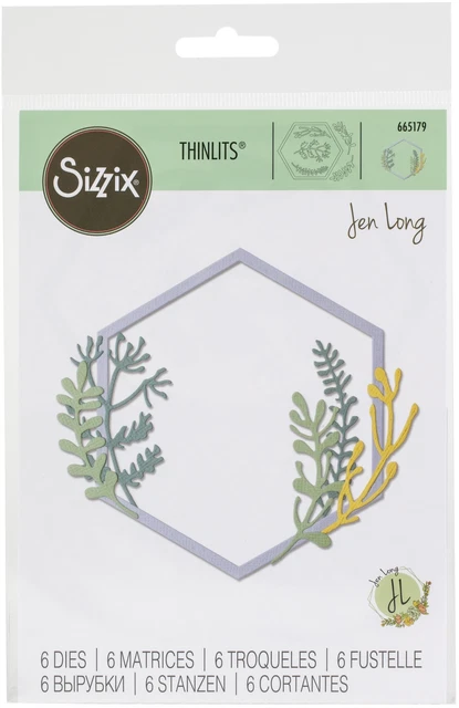 Matrices De Découpe Sizzix Thinlits 'Feuillage Funky' - 20 Pièces, Pour Papier, Métal, Pochoirs