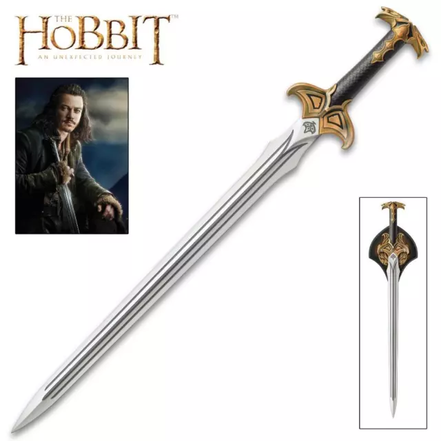 The Hobbit Lord of the Rings 38" Bard the Bowman Sword w Plaque United Cutlery
