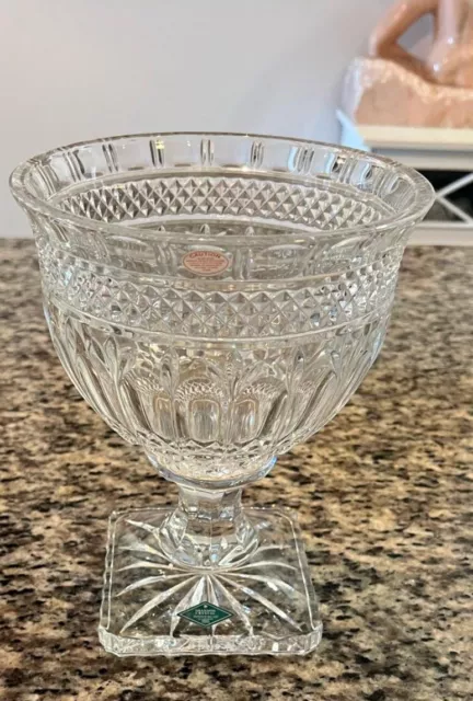 SHANNON 9.5" LEAD CRYSTAL Shannon VASE- HAND CRAFTED IN Slovakia new in box!