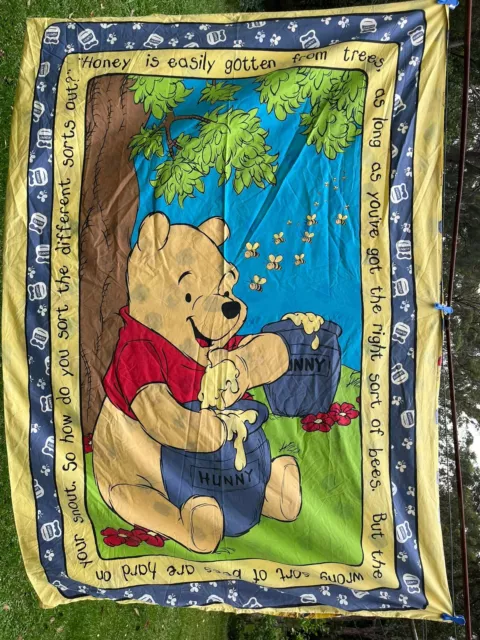 Disney Winnie The Pooh With Pot Of Honey Single Doona Quilt Cover Vintage VGC