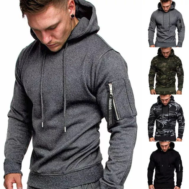 Suéter Jersey Suéter Sudadera con Capucha Estilo Cargo Hombre Camuflaje "