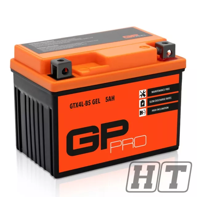 BATTERY 12V 5AH GEL GP-PRO GTX4L-BS Motorcycle Scooter Moped