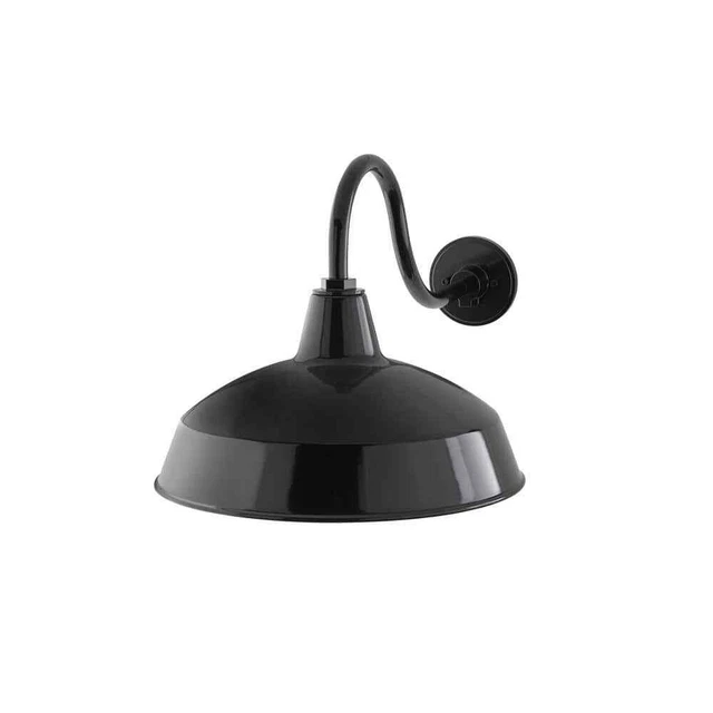Hampton bay black barn light outdoor wall mount sconce online