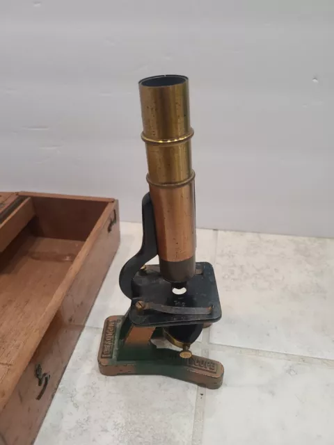 Vintage Brass Microscope Improved Household Vintage Brass Microscope Improved Household