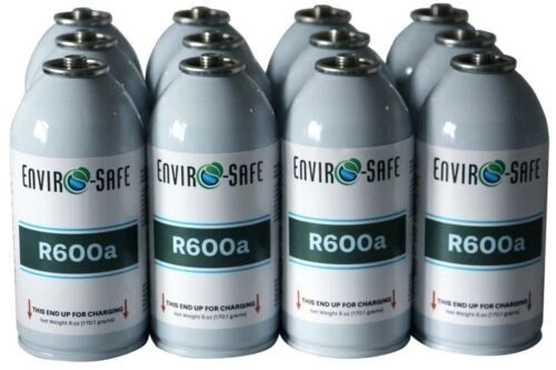 R-600a Modern Refrigerant for Refrigerators, Freezers 6oz Case/12 1/2" FREE SHIP