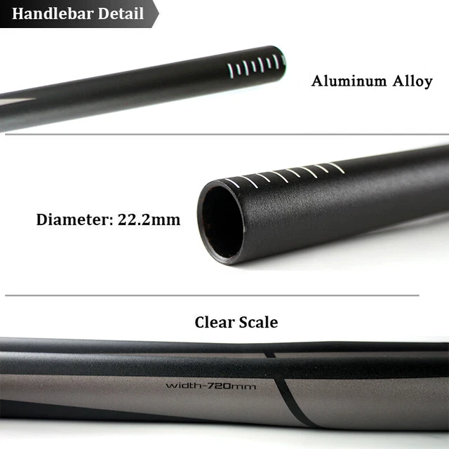 Bucklos MTB 31,8/25,4 mm Lenker Aluminiumlegierung flach/Steigstangen 660/720/780 mm 9