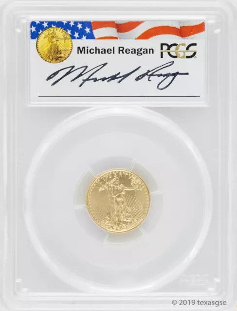 2016 $5 Gold American Eagle PCGS MS70 - Reagan Legacy Series