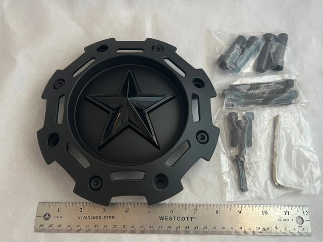 Rockstar KMC XD Wheel Rim Hub Cover MATTE Black Gloss Center Cap SC-198 SC-190