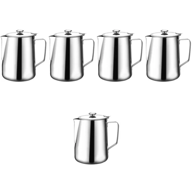 5x Coffee Steaming Pitcher Bell Creamer Honey Serving Pitcher