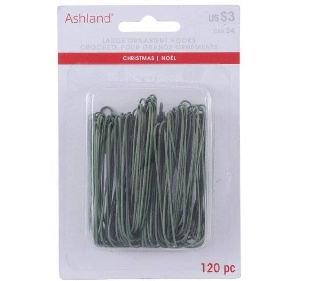 2.5” Large Green Christmas Ornament Hooks by Ashland®, 120ct.