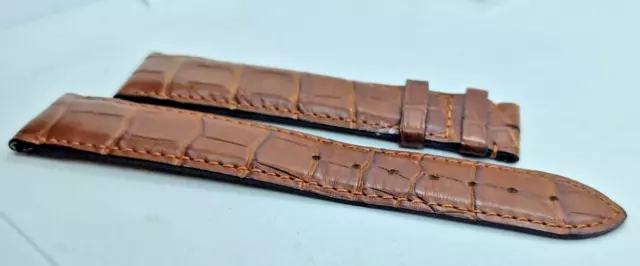Cinturino originale Cartier alligatore gold mm20/18 11.5x8.5cm punta sottile bdr