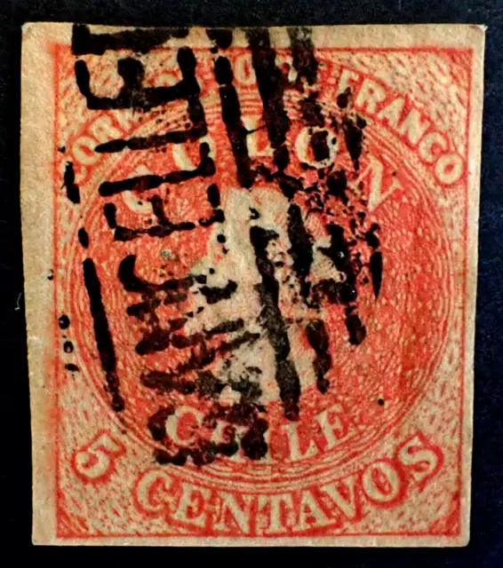 Chilie Chili Chile / Classic Stamp 1853 / 5 Centavos