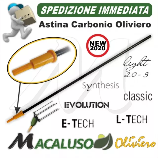 Asta 6 mm 2020 carbonio abbacchiatore Oliviero Light Synthesis Classic Evolution