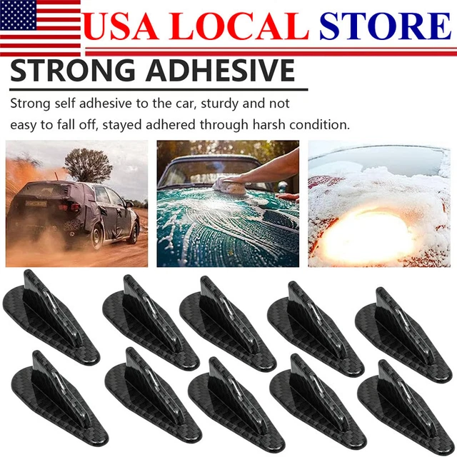 Universal 10 PCS Car EVO-Style Roof Shark Fins Spoiler Fiber Vortex Generator US