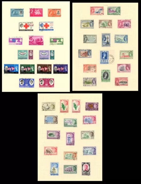 Cayman Island Stamps 1953-1962 QEII Beautiful Used Sets Collection to £1 VFU