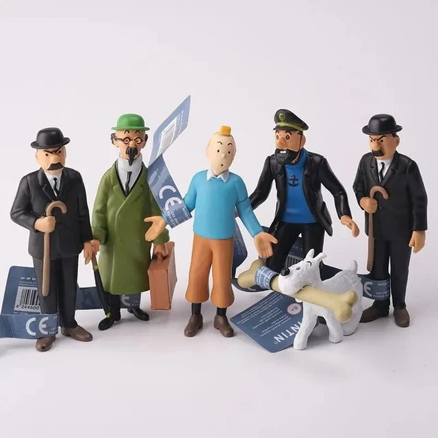 Lot De 6 Figurines Tintin En PVC - Collection Collector - Neuf - Idéal Cadeau