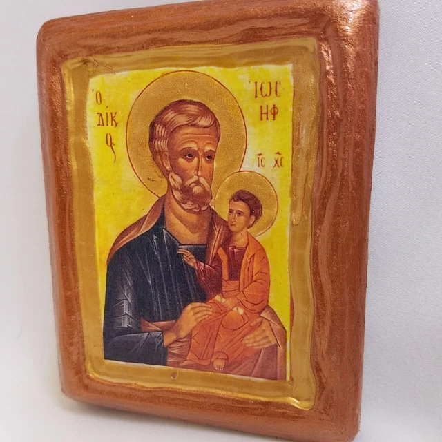 Joseph The Righteous Jesus Christ Biblical Byzantine Greek Orthodox Icon OOAK