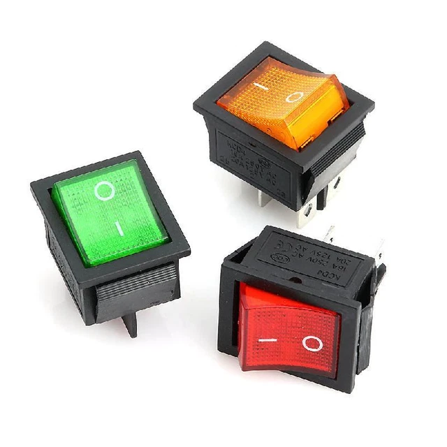 KCD4 Rocker Switch On/Off Position SPST Toggle Switch 4Pin Switches