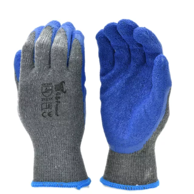 G & F 3100/1519-120Pair Premium Heavy Texture Double Dipped Latex Coating Gloves