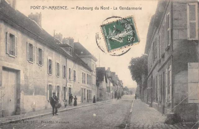 Cpa 60 Pont Sainte Maxence / Gendarmerie / Faubourg Du Nord