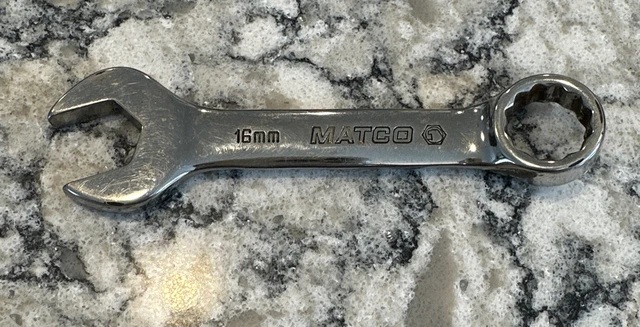 Matco Tools Rcs16M2 16Mm Metric Stubby Combination Wrench 12-Point Usa