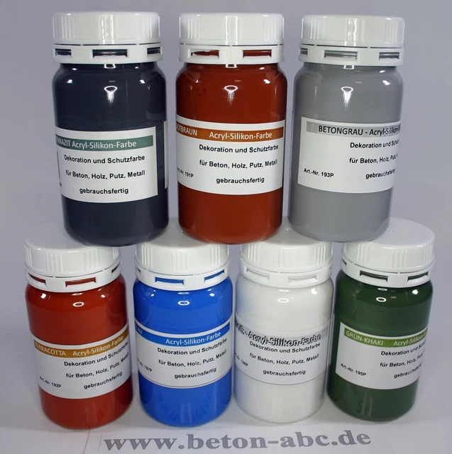 (34,14 EUR/l) 7 tonalità per 100 ml silicone acrilico per cemento intonaco gesso/zona umida