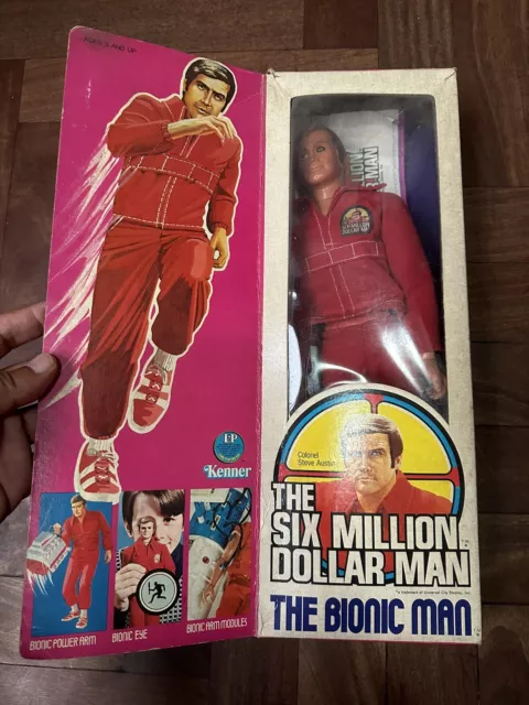 The Six Million Dollar Man Articulated Toy Boxed By Kenner 1975 Hong Kong Made