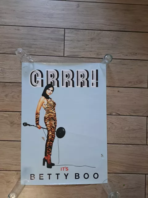 Original 1992 Betty Boo Grrr Record Shop Promotional Poster