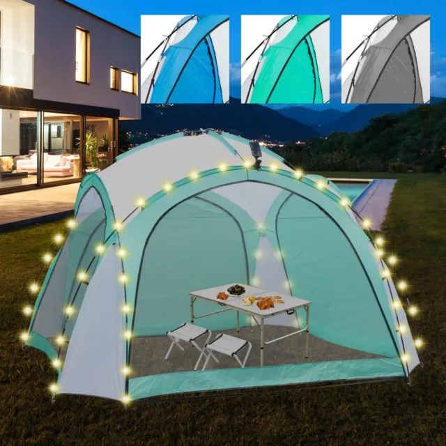 LED-Event Pavillon Partyzelt Garten Pavilon Gartenzelt Solar Camping Pavilion