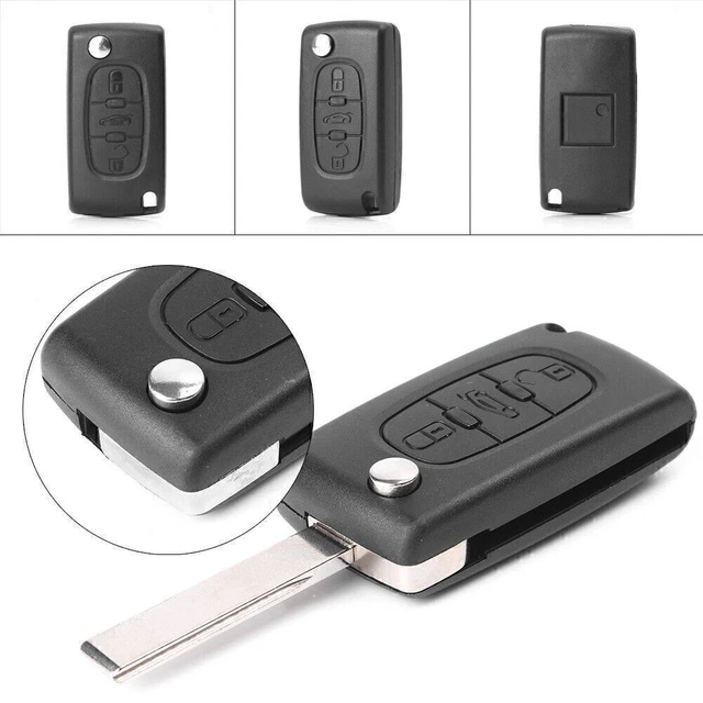 3-Buttons Flip Remote Key Shell Case For Peugeot 207 307 407 SW 308 607 New