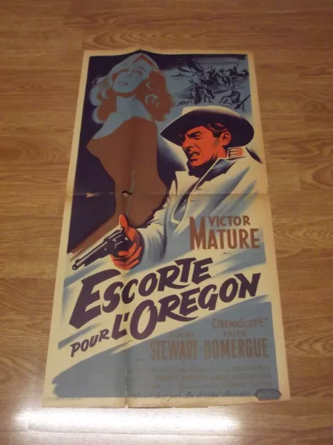 affiche cinéma ESCORTE POUR L'OREGON Victor Mature  - ESCORT WEST