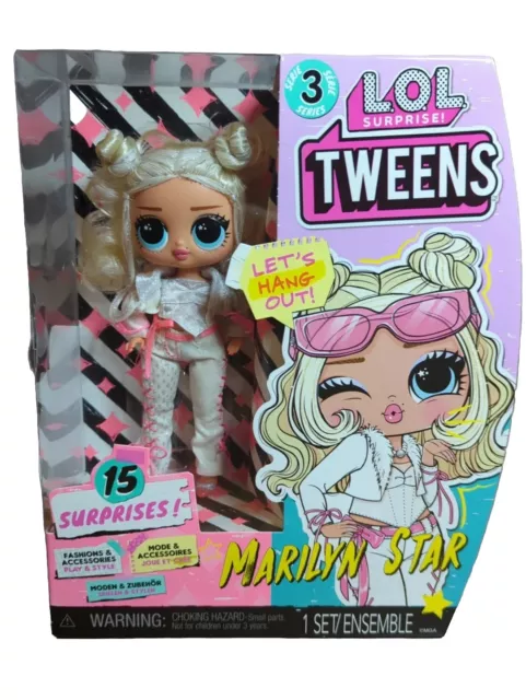 LOL Surprise Tweens Serie 3 modische Puppen - MARILYN STAR - 15 Überraschungen!!