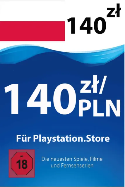 PSN Card 140 PLN - PlayStation PS5/PS4/PS3 Guthaben Digital Code - Nur Polen/PL