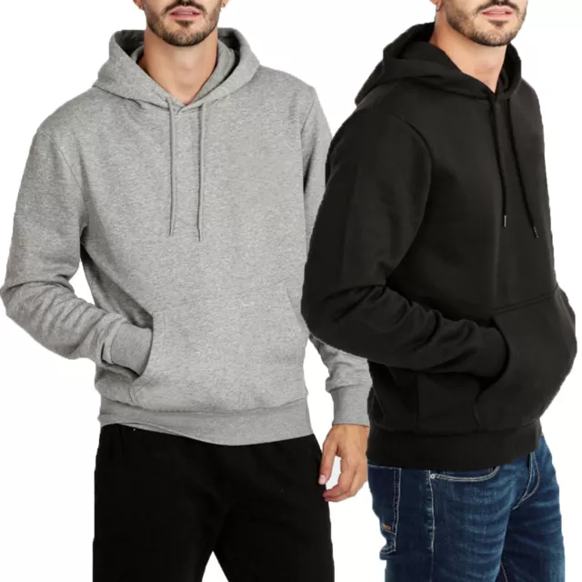 Felpa Sportiva Uomo Giacca con Cappuccio Tinta Unita Maglia 6947IT