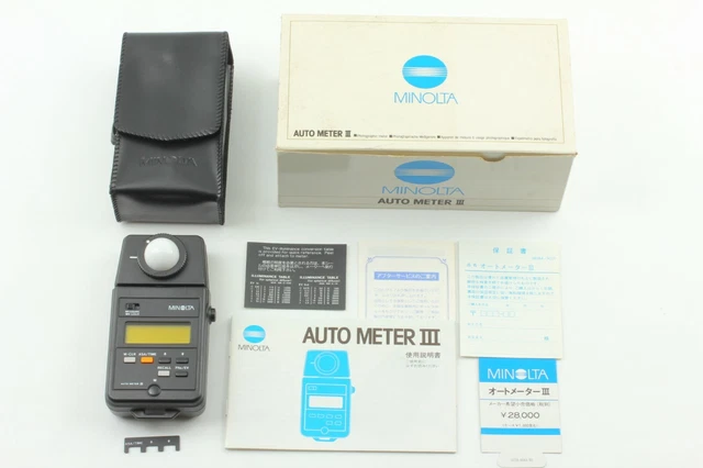 {ALMOST UNUSED in Box,Case} MINOLTA AUTO METER III Light Meter JAPAN #1310